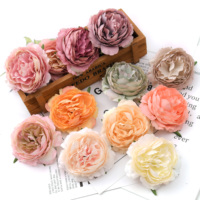 30 sztuk 8cm piwonia sztuczny jedwabny kwiat głowy do dekoracji ślubnych DIY pudełko na prezent, wieniec Scrapbooking, rzemiosło sztuczne kwiaty 4